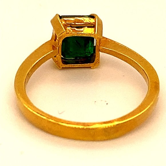 Columbian Emerald 2.02ct Solid 22K Gold Ring - Picture 5 of 7